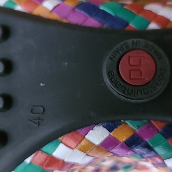 Women’s Pons Quintana Pilar Multicolor Braided Leather Flats Size EU 40 - Picture 7 of 7